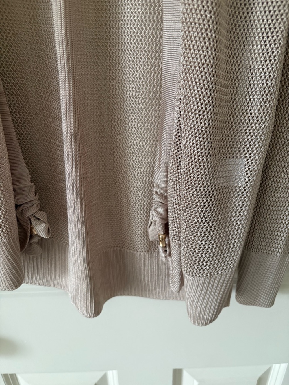 White House Black Market Blush Open-Front Knit Cardigan - Picture 2 of 4